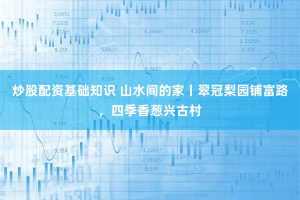 炒股配资基础知识 山水间的家丨翠冠梨园铺富路，四季香葱兴古村