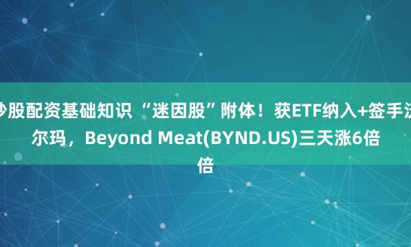 炒股配资基础知识 “迷因股”附体！获ETF纳入+签手沃尔玛，Beyond Meat(BYND.US)三天涨6倍